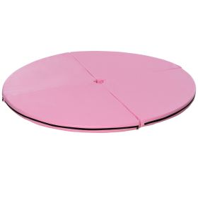 Soozier Extra-Protective 2"T x 5'W Foldable Pole Dance Mat Pink with Handle Lightweight