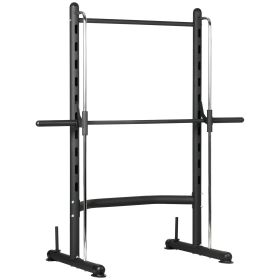 Soozier Squat Rack with Pull Up Bar Adjustable Weight Lifting Home Gym