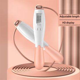 1pc Gym Fitness Smart Jump Rope With LCD Screen Counting Speed Skipping 2.8 M / 9.18ft (Color: PINK, Items: Skipping Rope)