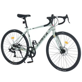 700C Road Bike ,7 Speed Road Bike, for Men Women ,Aluminum Alloy Frame (Color: as Pic)
