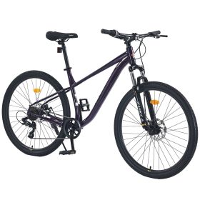 27.5 Inch Wheels 8 Speed Mountain Bike, for Men Women Boys and Girls, Front Suspension, Steel Frame (Color: as Pic)