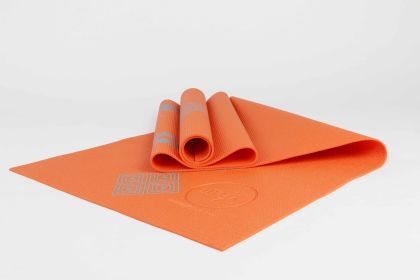 Printed PVC Yoga Mat (Color: ORANGE)