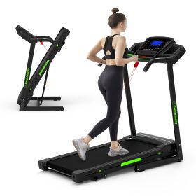 Foldable Treadmill with Incline, Folding Treadmill for Home Electric Treadmill Workout Running Machine, Handrail Controls Speed, Pulse Monitor,AP (Color: as Pic)