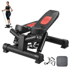 Stair Stepper for Exercise at Home Mini Twist Stepper with Resistance Band (Motion Mode: Twisting Motion, Stride Adjustable or Not: Yes)