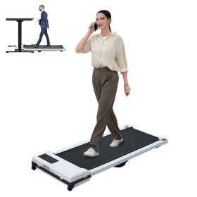 Walking Pad with Quiet 2.0 HP Brushless Motor, Countdown Modes, Spacious Running Area, 220 lbs Weight Capacity for Home or Office Workouts (Main Color: White, Main Material: ABS+Steel(Q235))